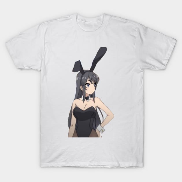 Bunnygirl Senpai Mai Sakurajima T-Shirt by Hentai-heaven